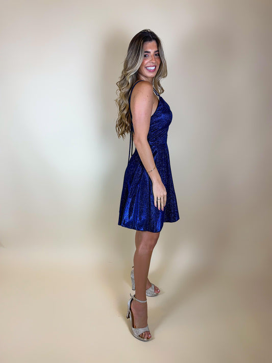 Vestido Glitter Ref. 047911 - MARINHO