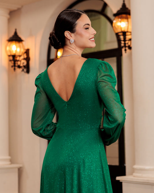 Vestido Longo Ref. 047998 - VERDE ESMERALDA