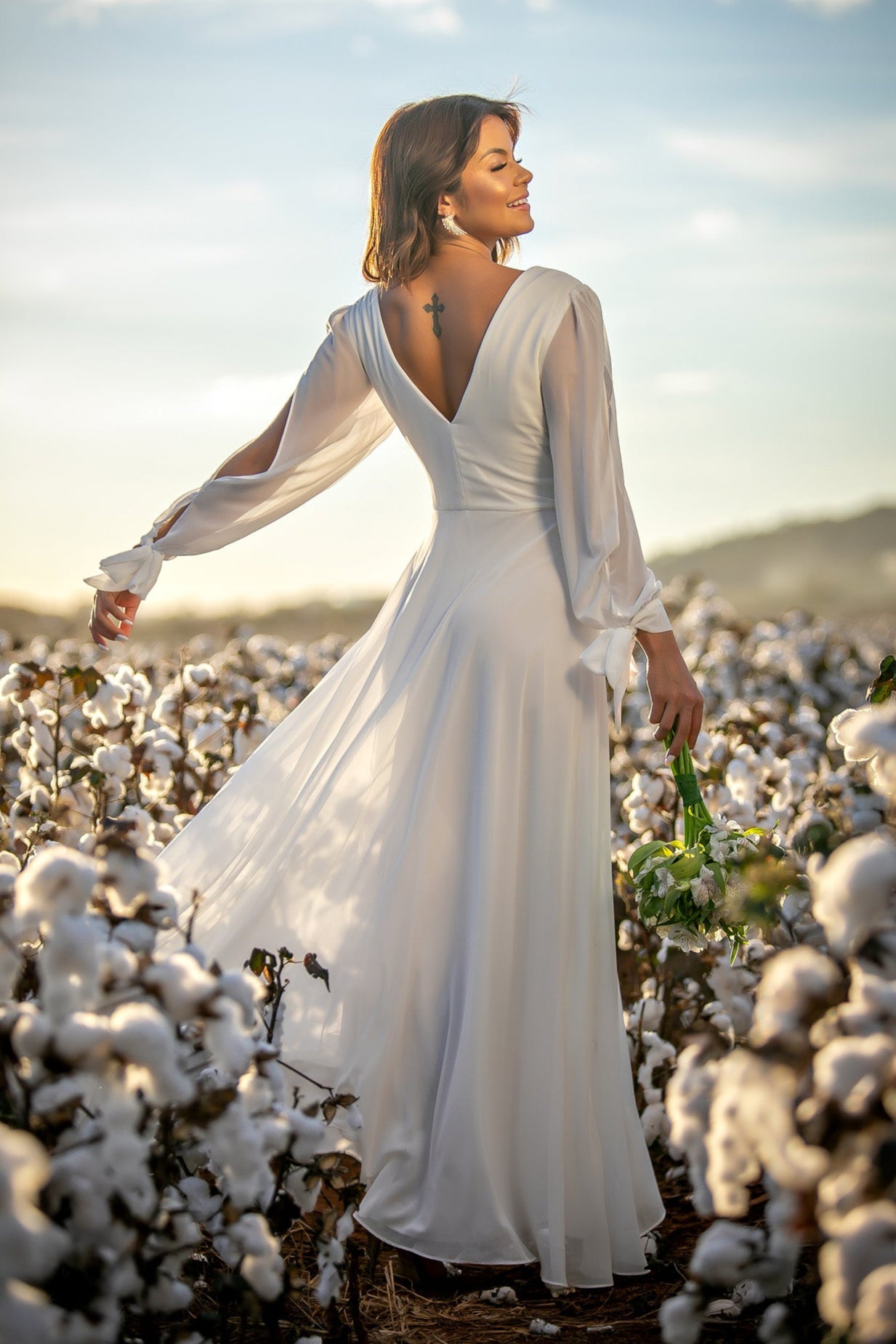 Vestido Longo Crepe Ref. 045010