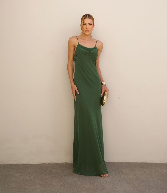 Vestido Longo Ref. 048059 - VERDE OLIVA