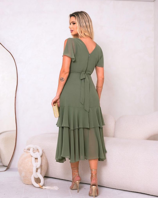 Vestido Midi Ref. 048579 - VERDE OLIVA