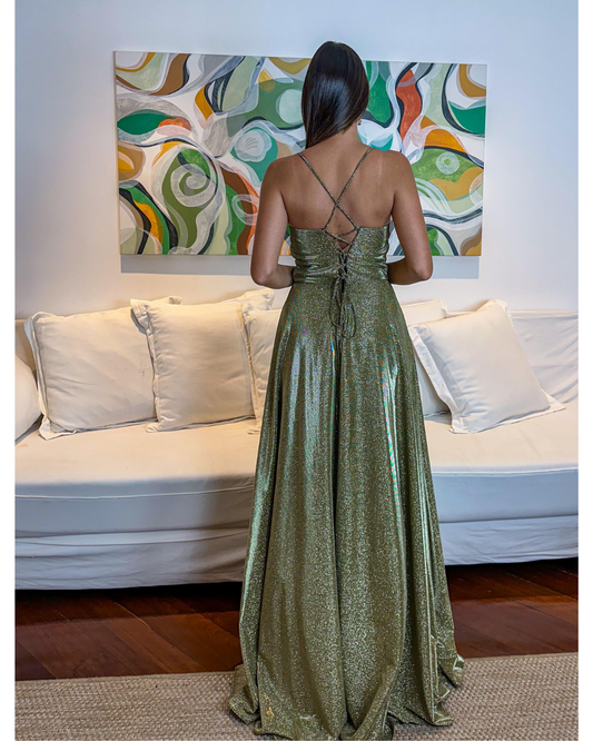 Vestido Longo Ref. 048236 - DOURADO