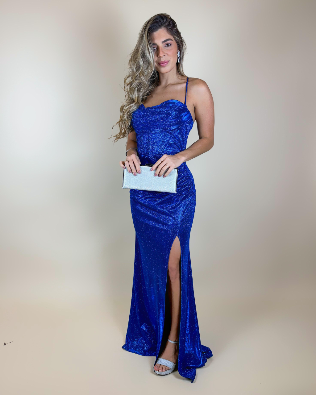 Vestido Longo Ref. 048046 - AZUL ROYAL