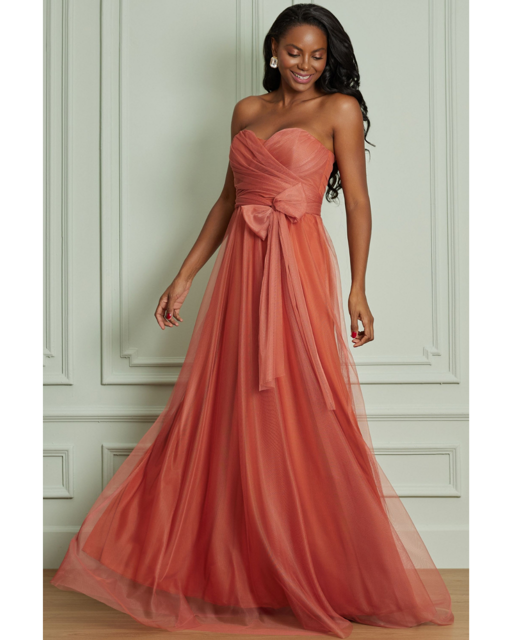 Vestido Tule Ref. 046915 - TERRACOTA