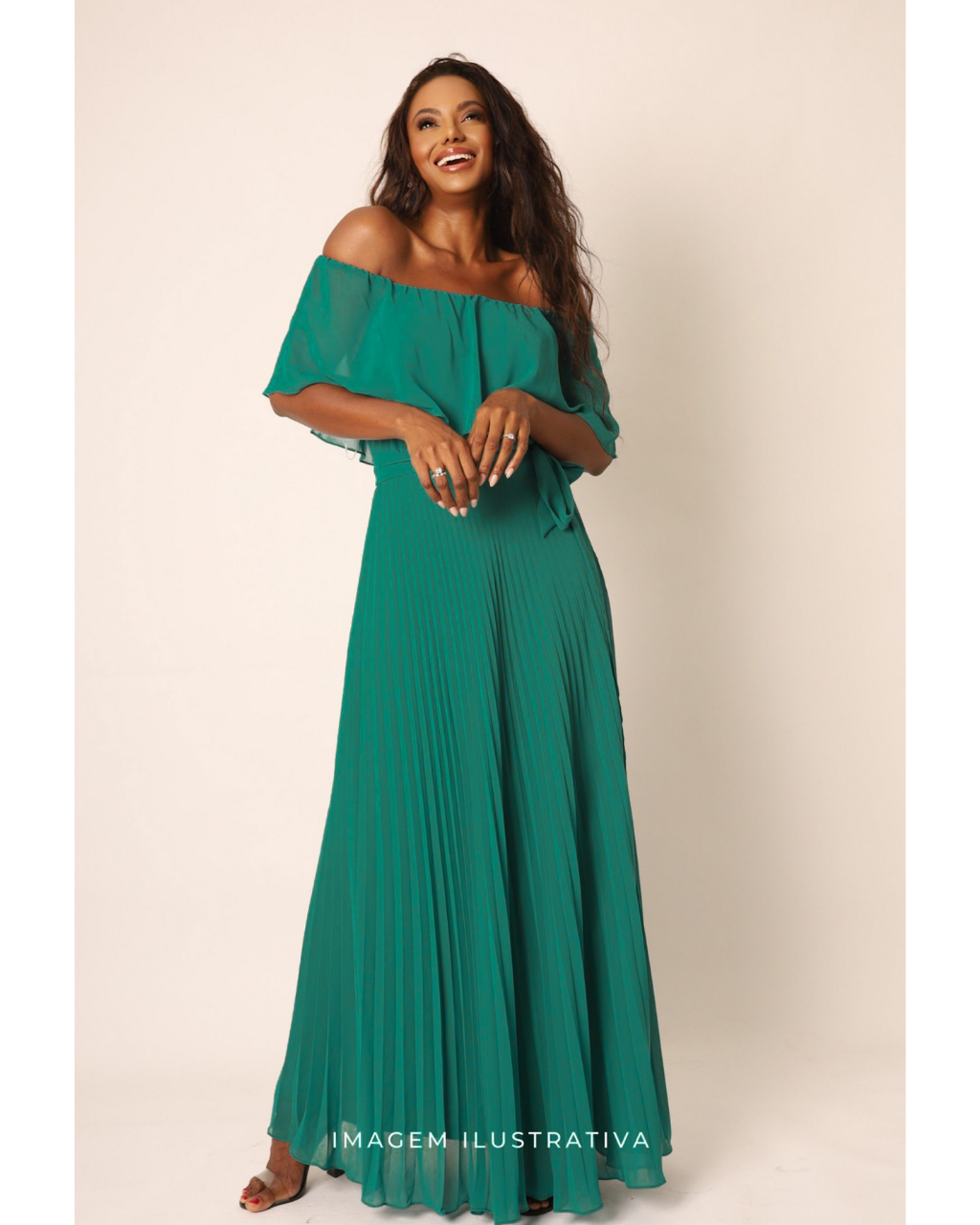 Vestido Longo Ref. 045797 - VERDE ESMERALDA