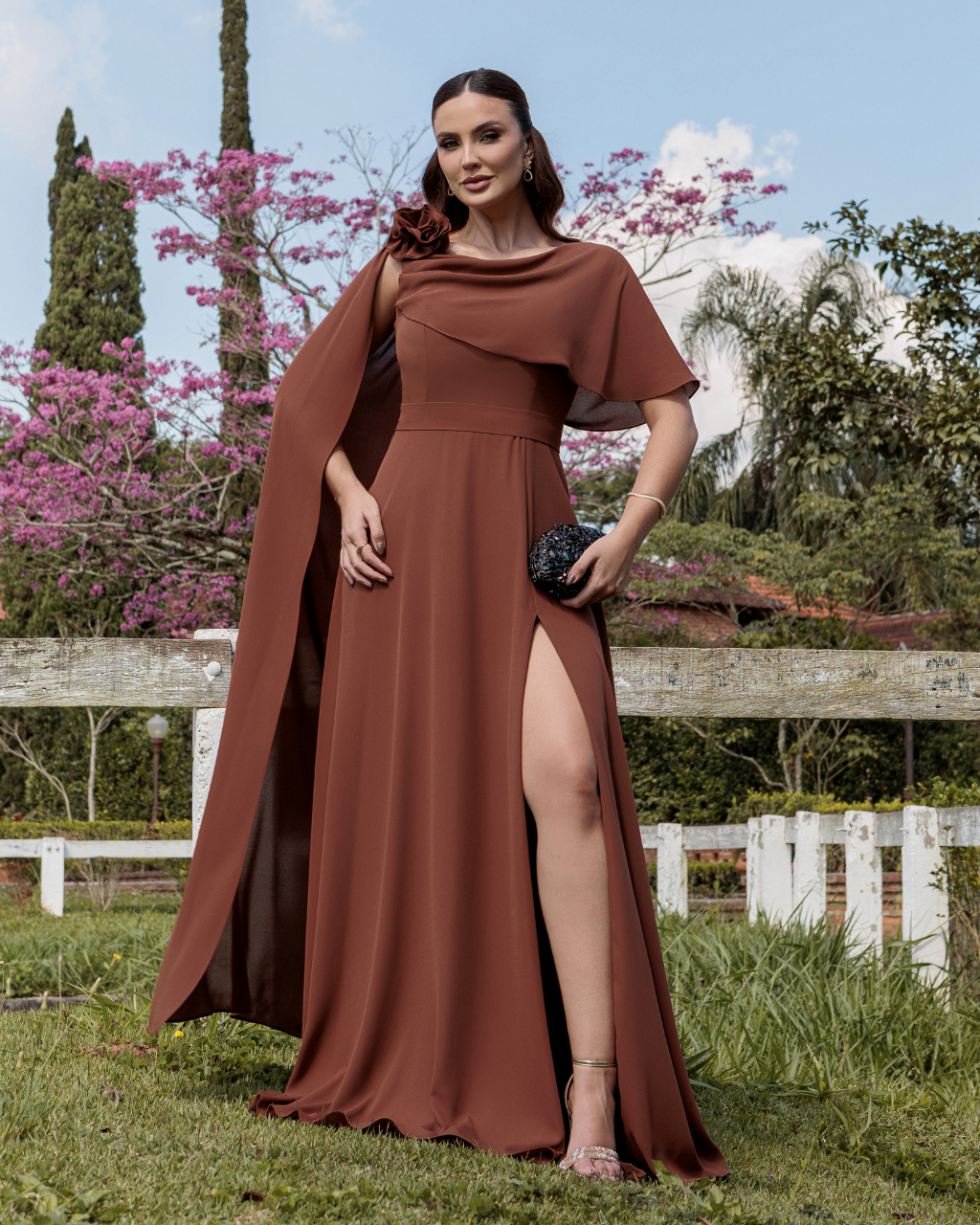 Vestido Longo Ref. 048976 - MARROM