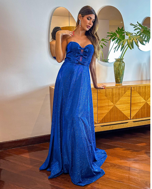 Vestido Longo Ref. 048235 - AZUL ROYAL