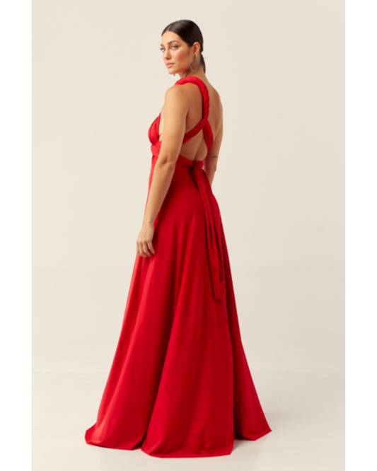 Vestido Wrap Dress Ref 044884 - VERMELHO