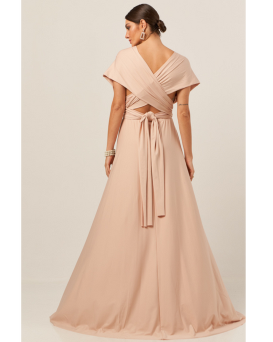 Vestido Wrap Dress Ref 044884 - NUDE