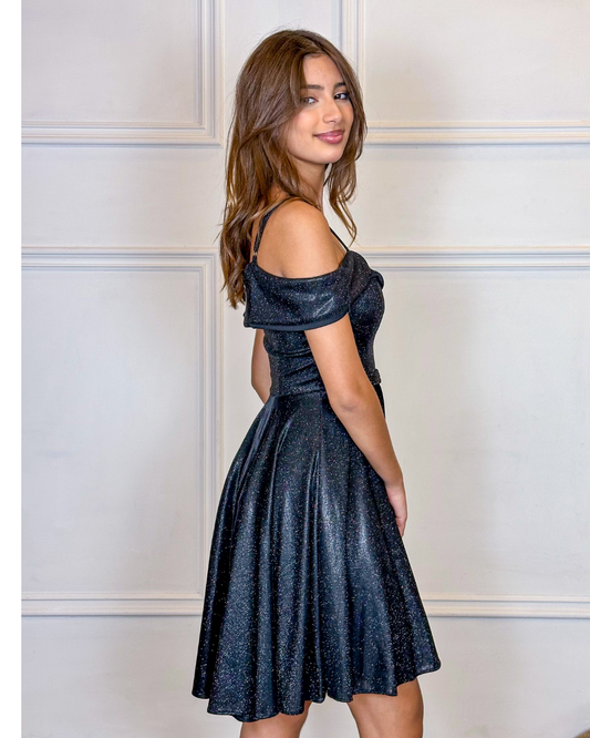 Vestido Midi Lurex Ref. 045431 - MARINHO