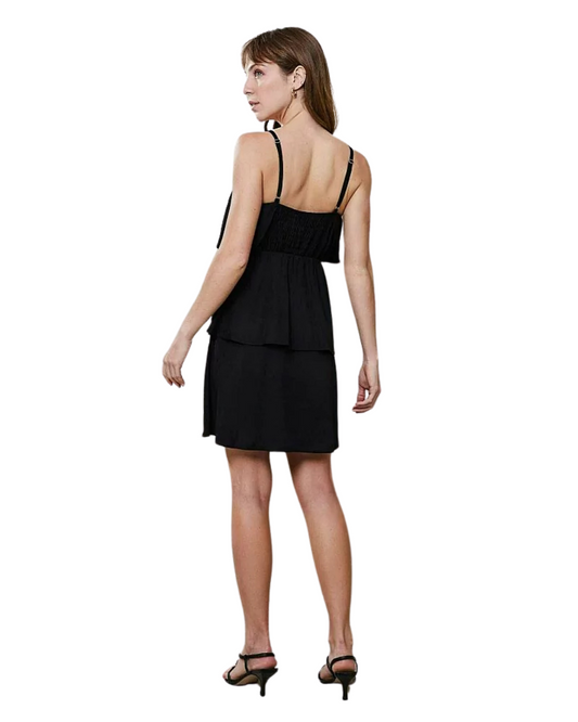 Vestido Babados Ref. 048028 - PRETO