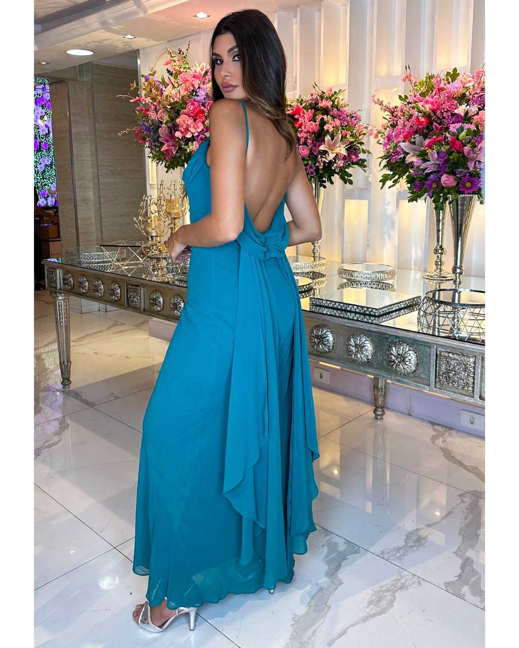 Vestido Longo Ref. 048059 - VERDE ESMERALDA