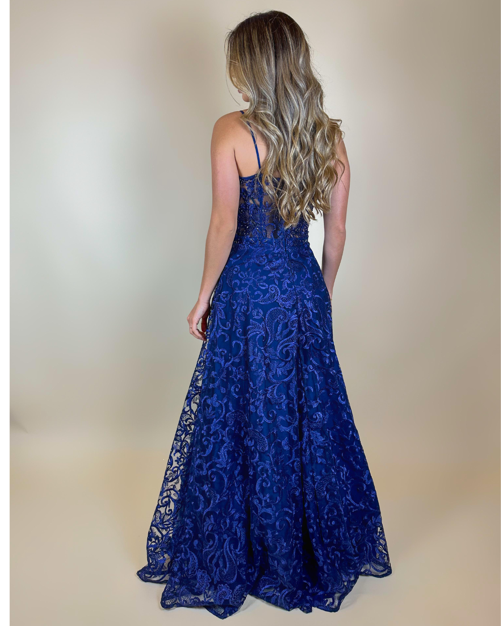 Vestido Guippir Ref. 046949 - MARINHO