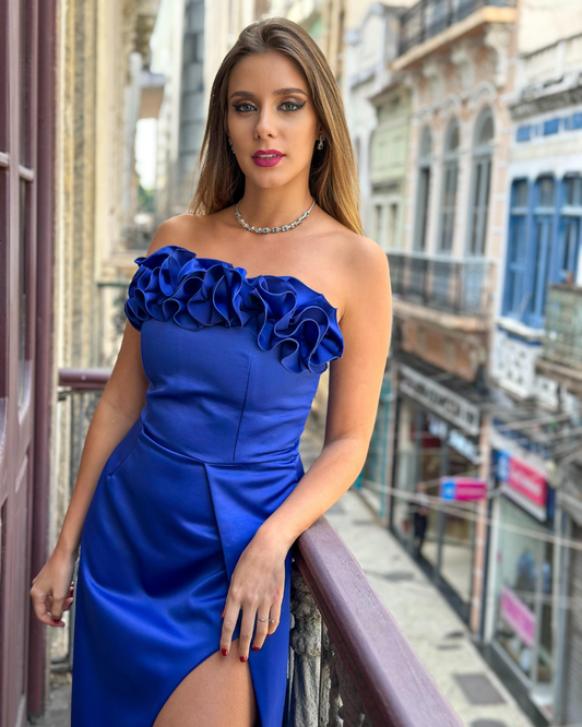 Vestido Longo Ref. 047438 - AZUL ROYAL