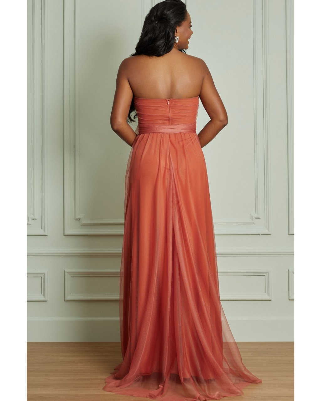 Vestido Tule Ref. 046915 - TERRACOTA