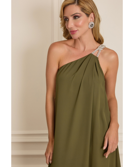 Vestido Longo Ref. 047902 - VERDE OLIVA
