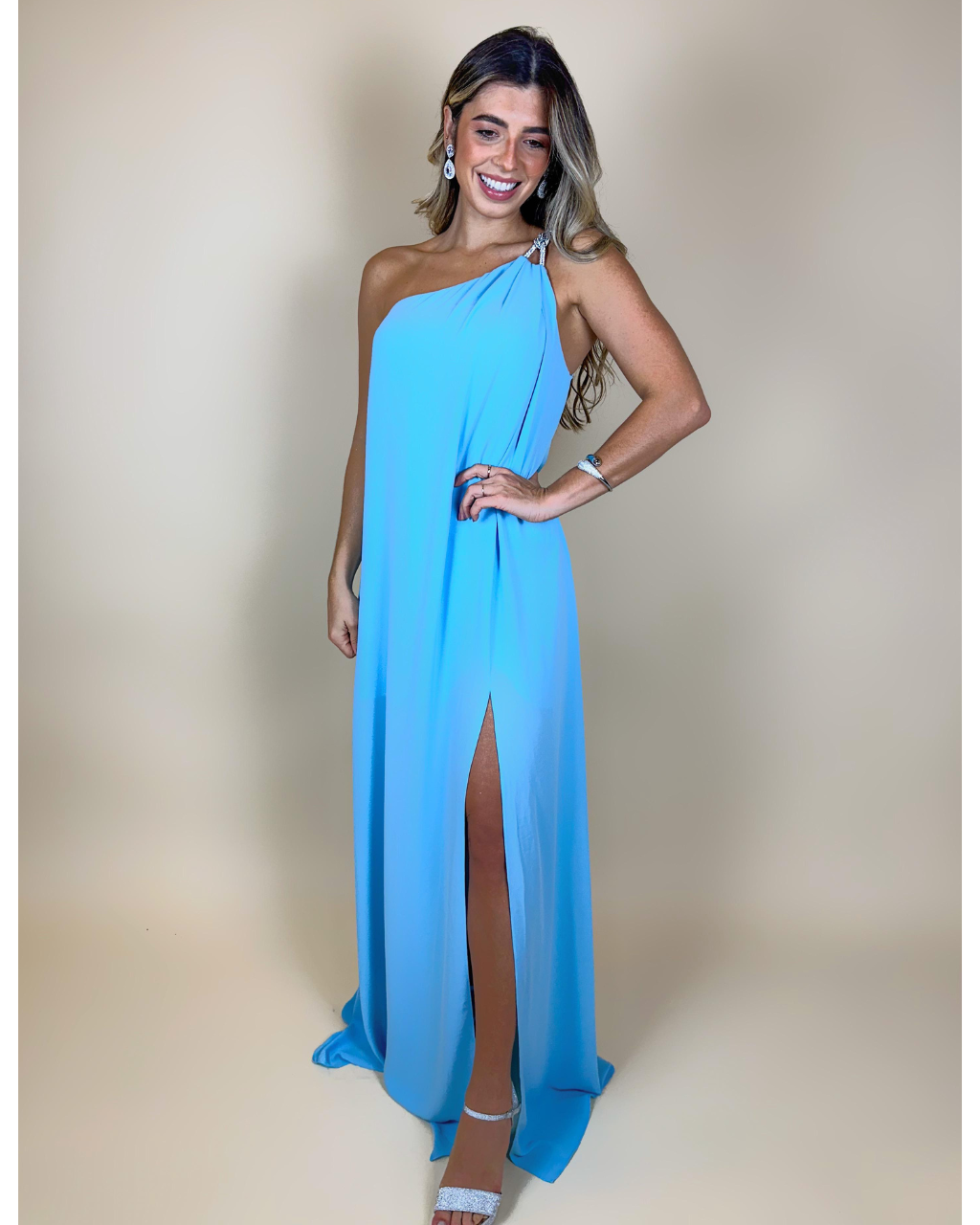 Vestido Longo Ref. 047902 - AZUL SERENITY