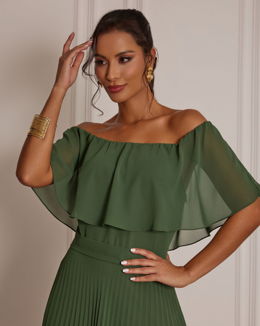 Vestido Longo Ref. 045797 - VERDE OLIVA