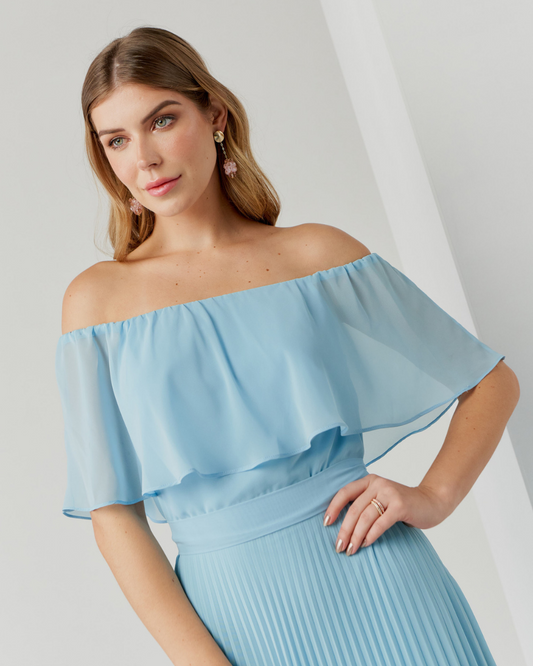 Vestido Longo Ref. 045797 - AZUL SERENITY