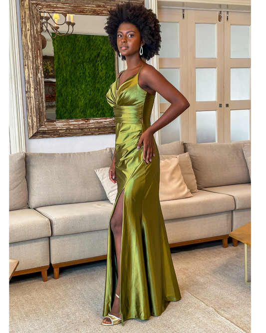 Vestido Longo Ref. 048642 - VERDE OLIVA