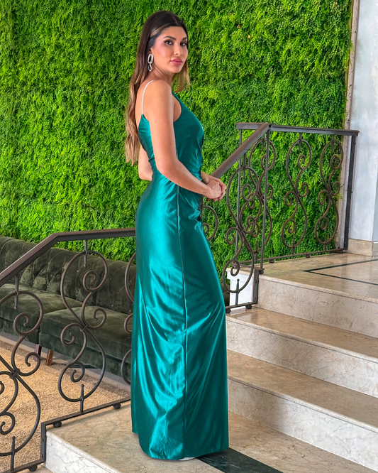 Vestido Longo Ref. 048640 - VERDE ESMERALDA