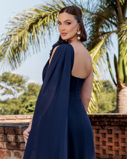 Vestido Longo Ref. 048805 - MARINHO