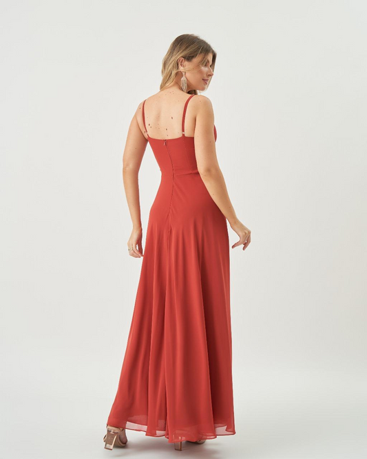 Vestido Longo Ref. 047970 - TERRACOTA