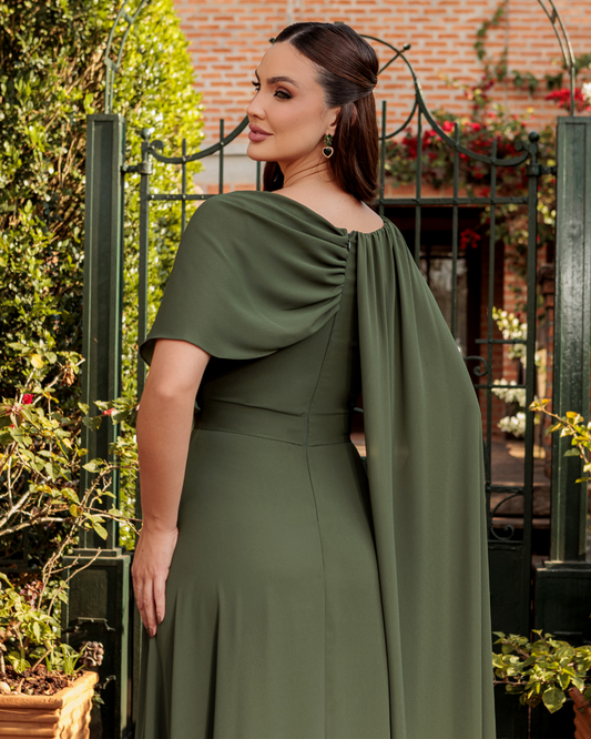 Vestido Longo Ref. 048976 - VERDE OLIVA