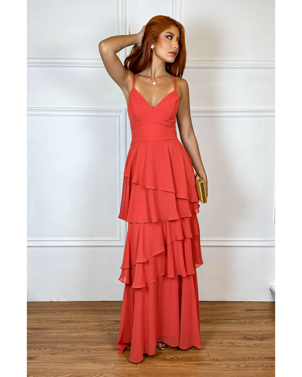 Vestido Longo Ref. 048953 - TERRACOTA