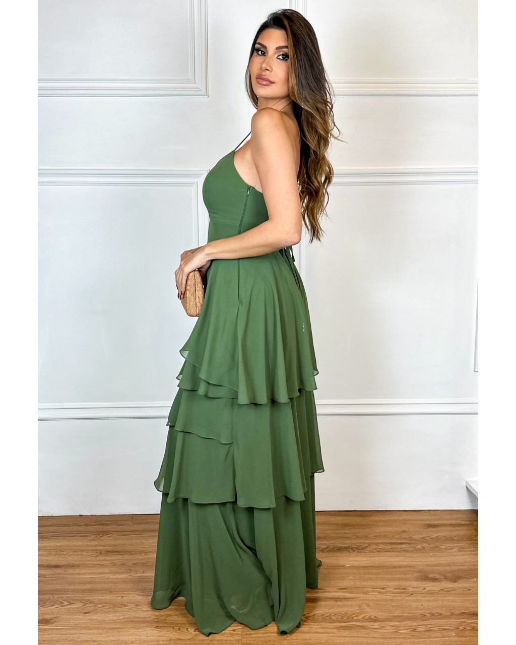 Vestido Longo Ref. 048953 - VERDE OLIVA