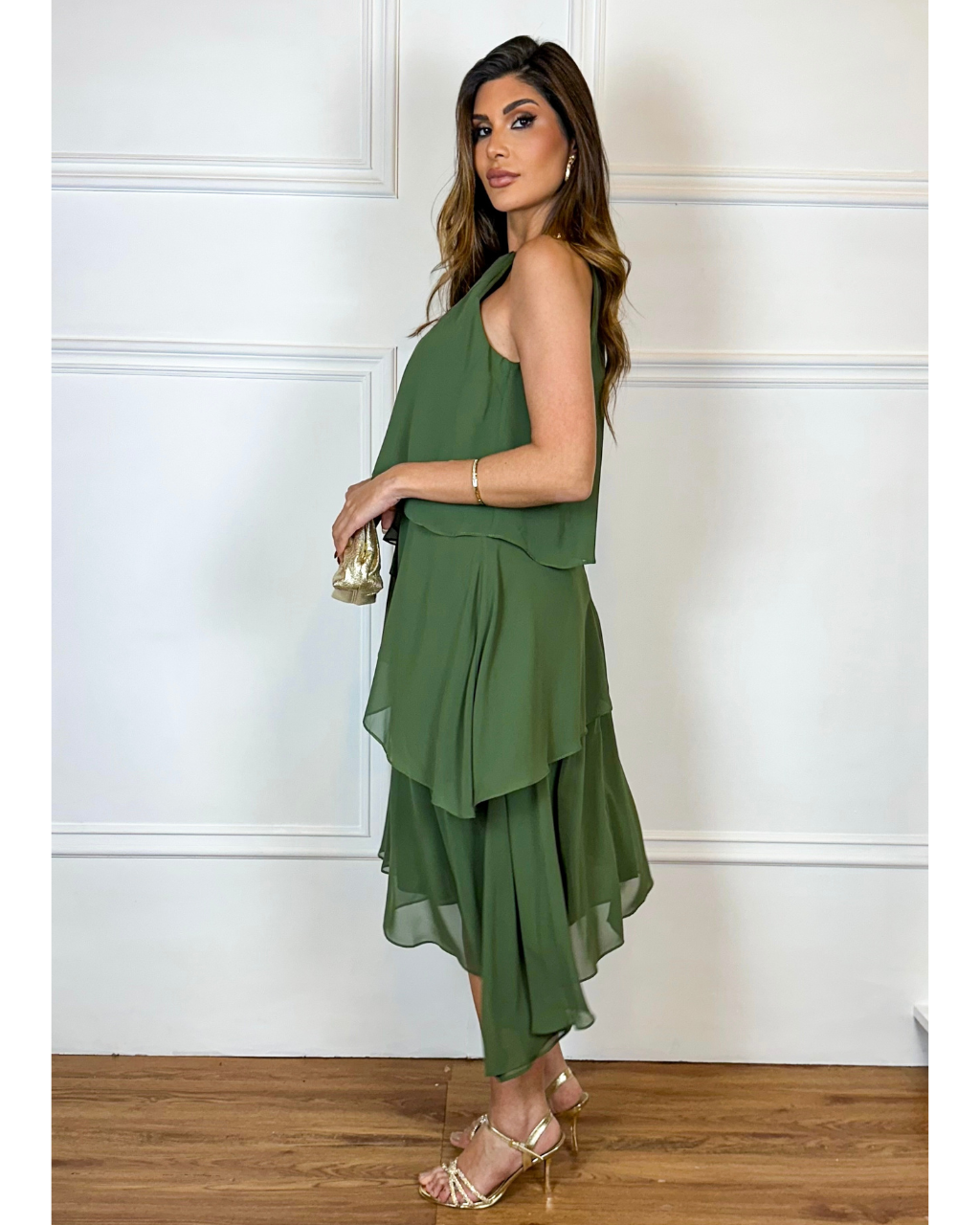 Vestido Midi Ref. 048952 - VERDE OLIVA
