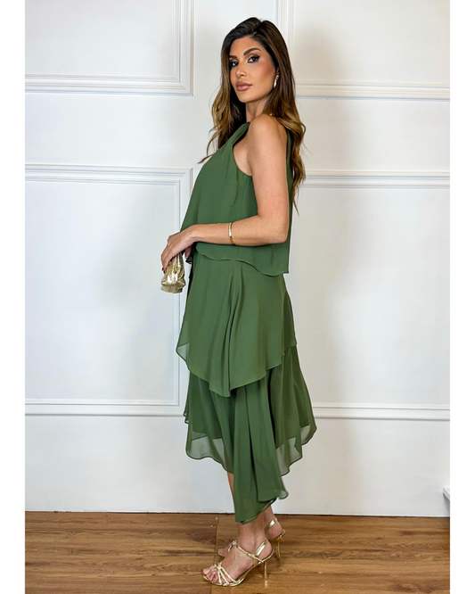 Vestido Midi Ref. 048952 - VERDE OLIVA
