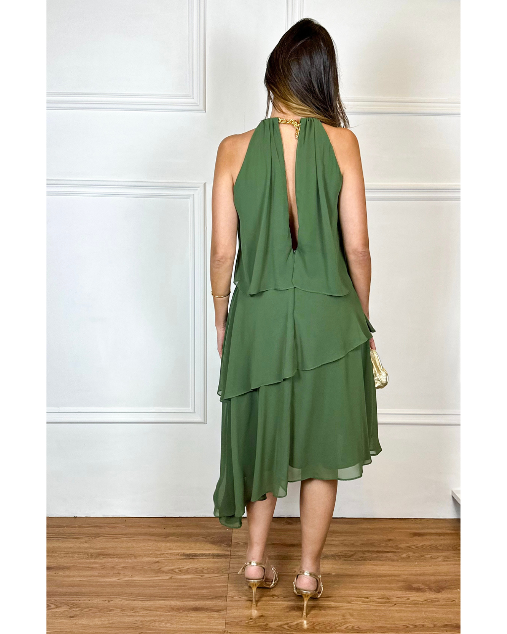 Vestido Midi Ref. 048952 - VERDE OLIVA
