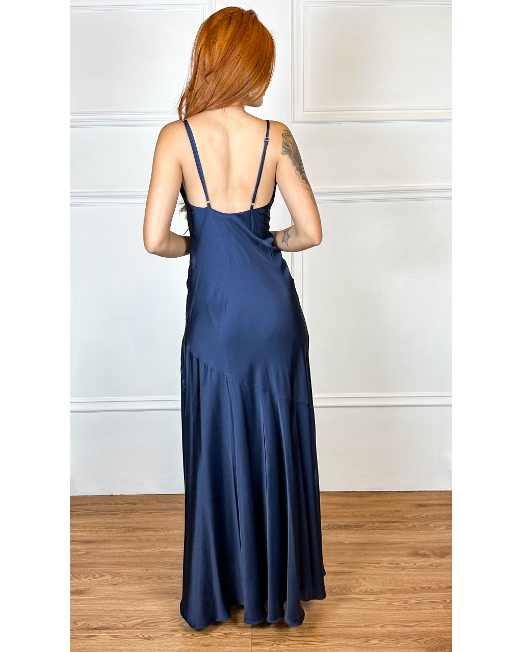 Vestido Cetim Ref. 048139 - MARINHO