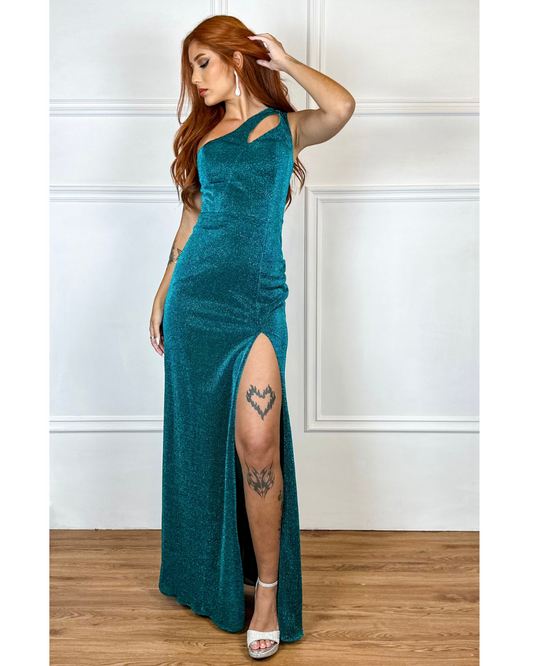 Vestido Longo Ref. 048946 - VERDE ESMERALDA