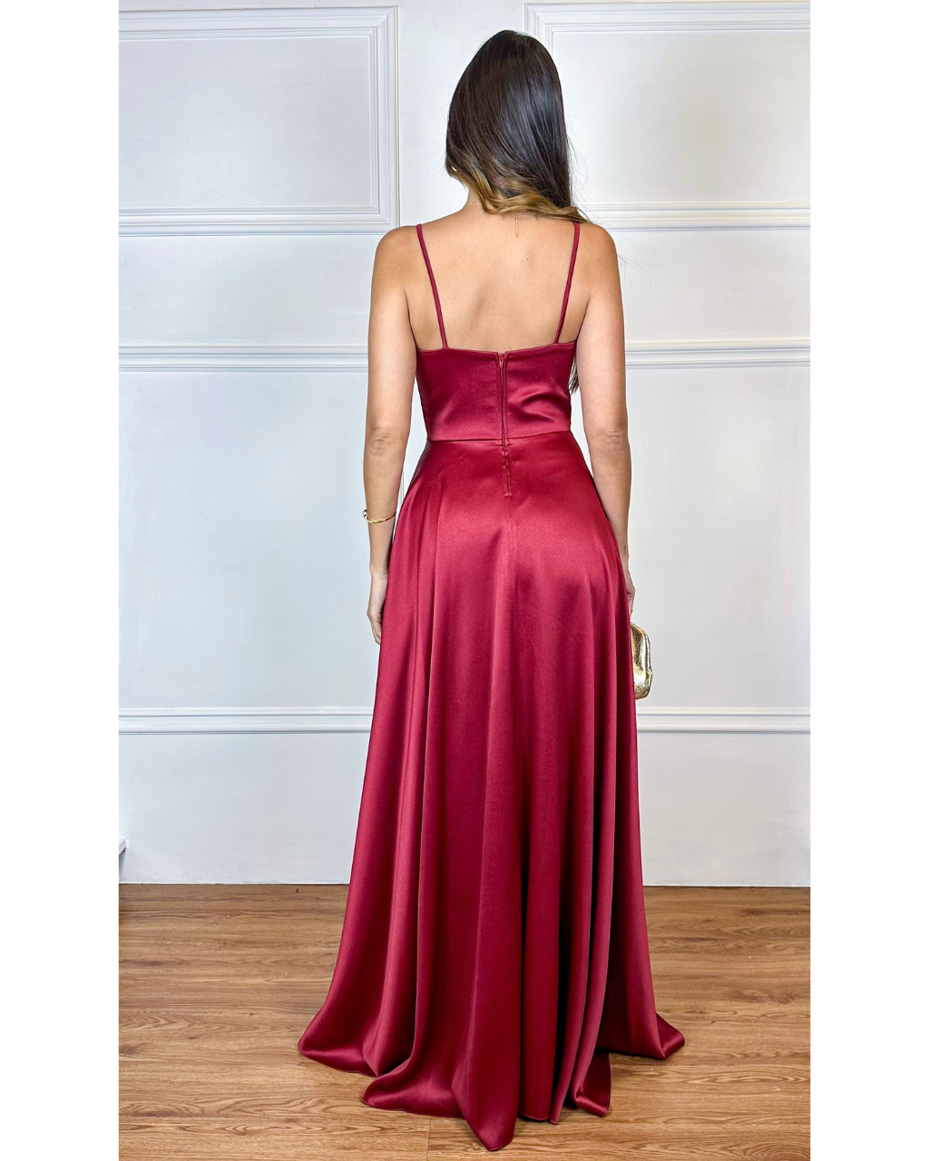Vestido Cetim Ref. 048941 - MARSALA