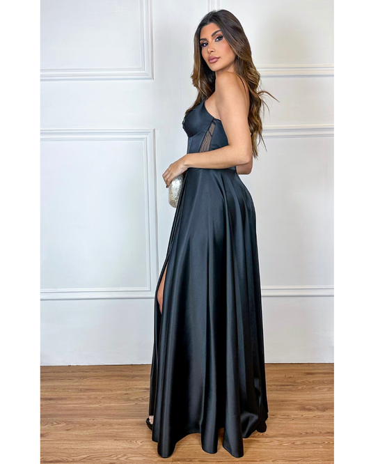Vestido Cetim Ref. 048941 - PRETO