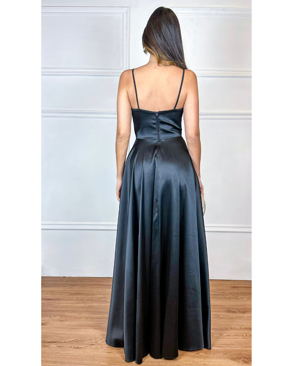 Vestido Cetim Ref. 048941 - PRETO