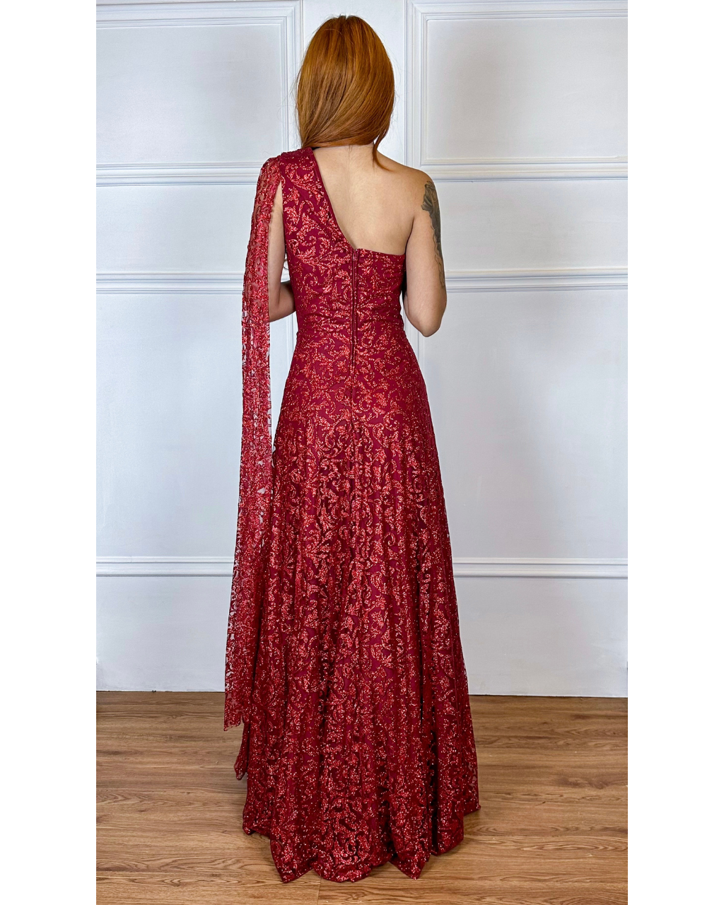 Vestido Tule Glitter Ref. 048942 - MARSALA