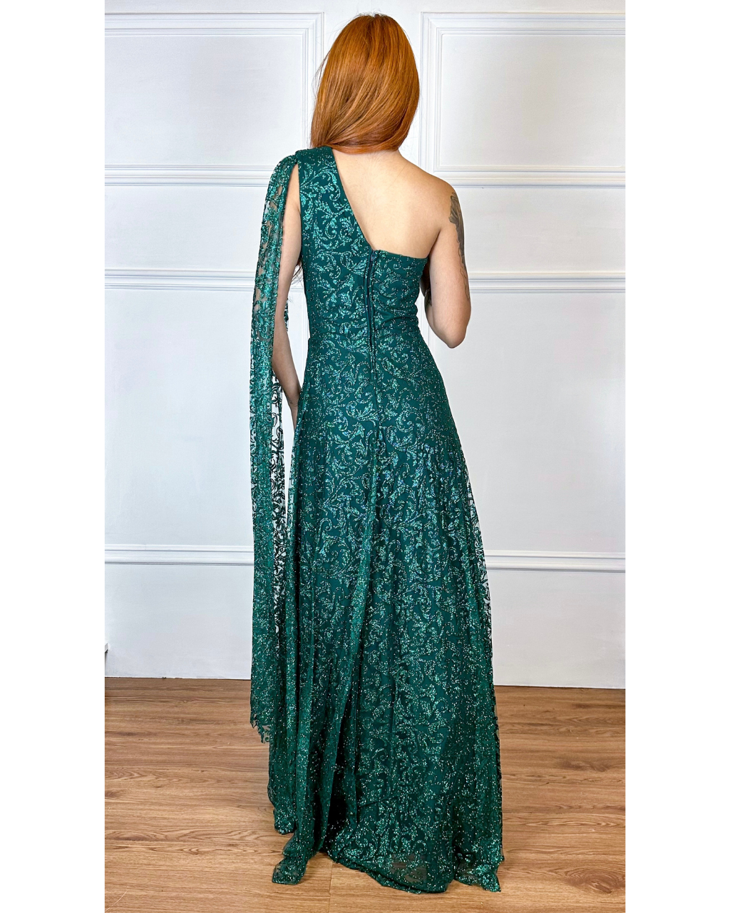 Vestido Tule Glitter Ref. 048942 - VERDE ESMERALDA