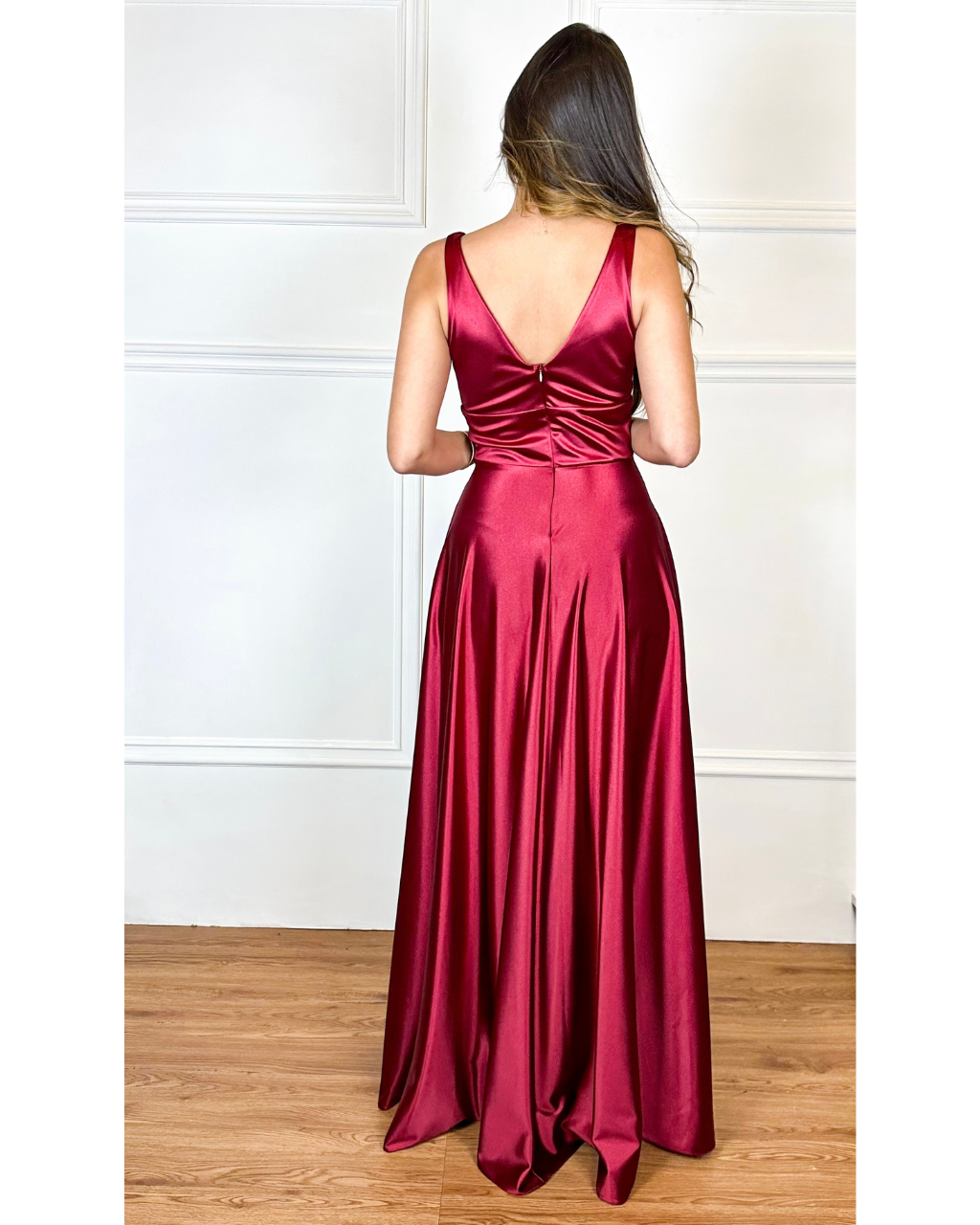 Vestido Cetim Ref. 048943 - MARSALA