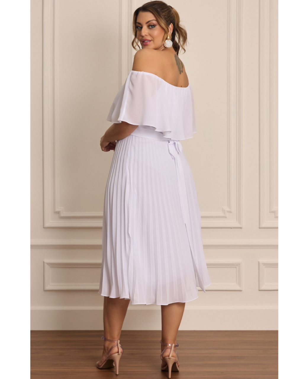 Vestido Midi Ref. 047726 - BRANCO