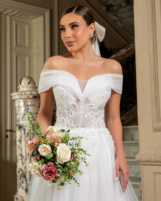 Vestido Tule Ref. 048400 - BRANCO