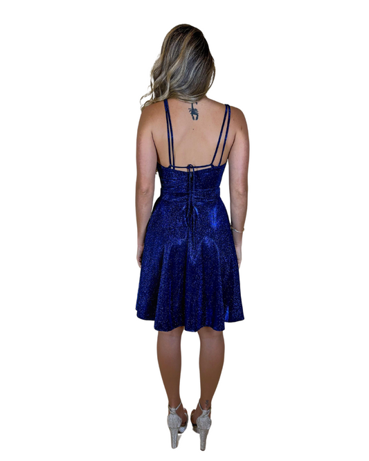 Vestido Glitter Ref. 047911 - MARINHO