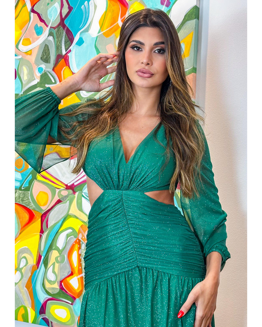 Vestido Longo Ref. 048457 - VERDE ESMERALDA