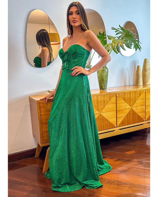 Vestido Longo Ref. 048235 - VERDE ESMERALDA
