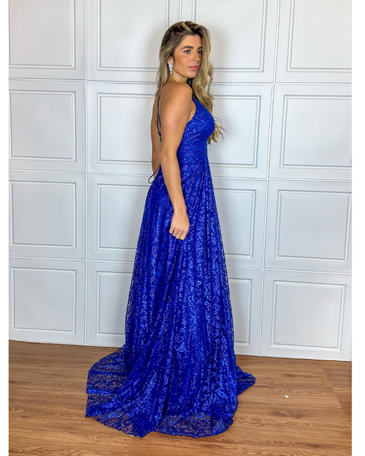 Vestido Longo Ref. 047151 - AZUL ROYAL
