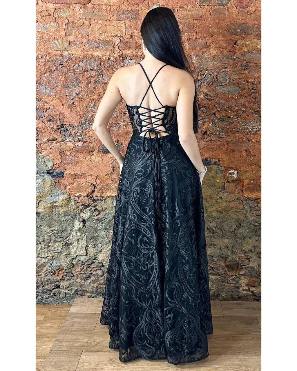 Vestido Guippir Ref. 047799 - PRETO