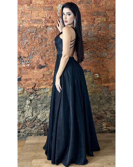 Vestido Longo Ref. 047665 - PRETO