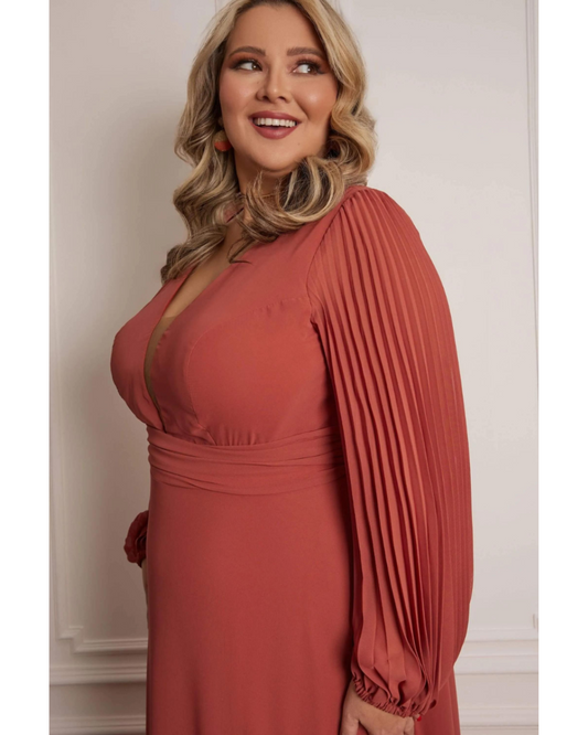 Vestido Longo Ref. 046581 - TERRACOTA